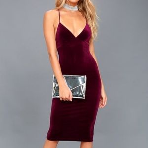 In Vogue velvet bodycon dress